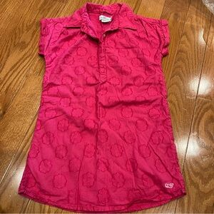 Vineyard Vines Kids Girls Pink Embroidered Flower Shift Dress Size 6